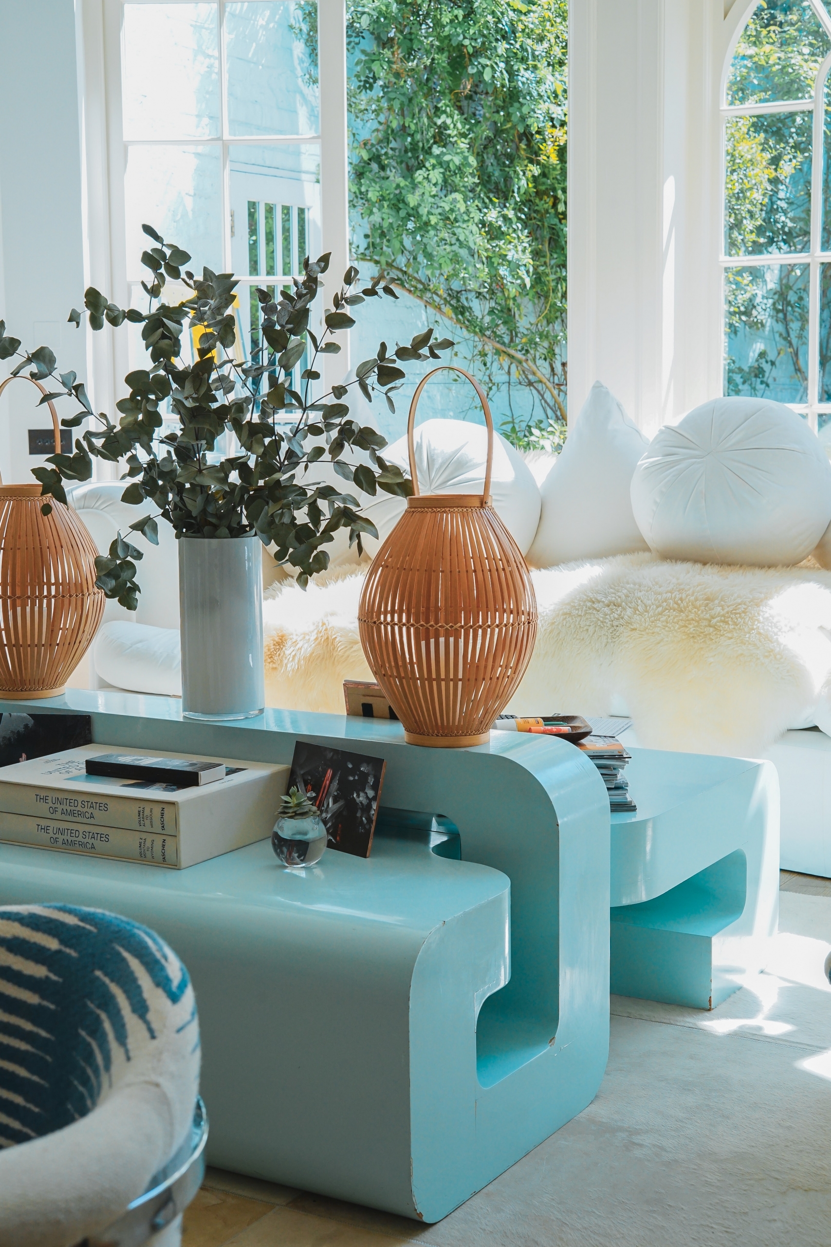 adding touches of femininity to a living room