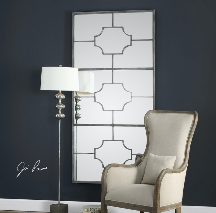 Genell silver statement mirror