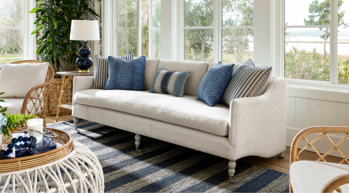 sofa with pillows for decor