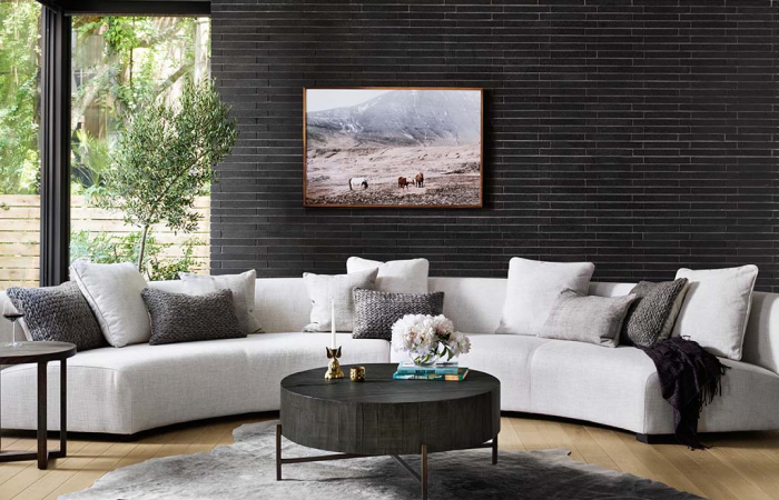 curved sectional sofa