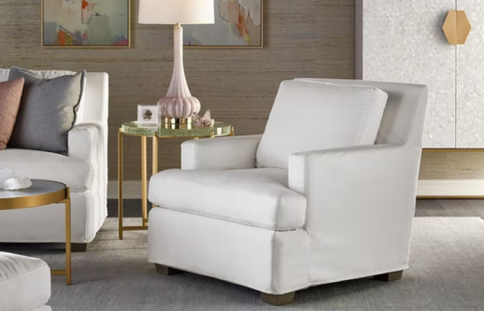 malibu slip covered chair