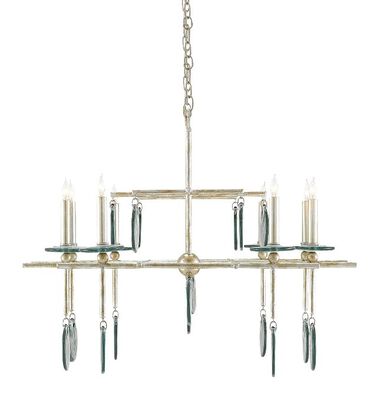 SETHOS SILVER RECT CHANDELIER
