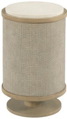 ROUND LINEN CHAIRSIDE TABLE