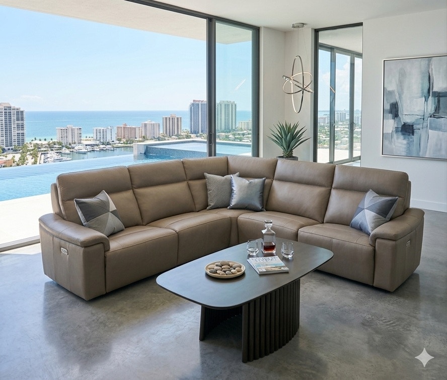 5 Piece Triple Power Sectional