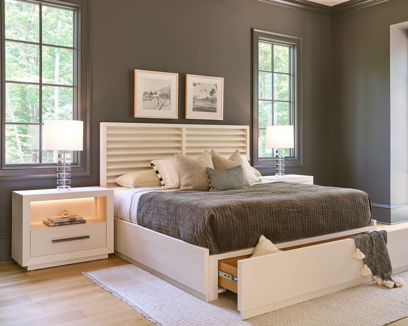 Shoreline King Panel Storage Bed